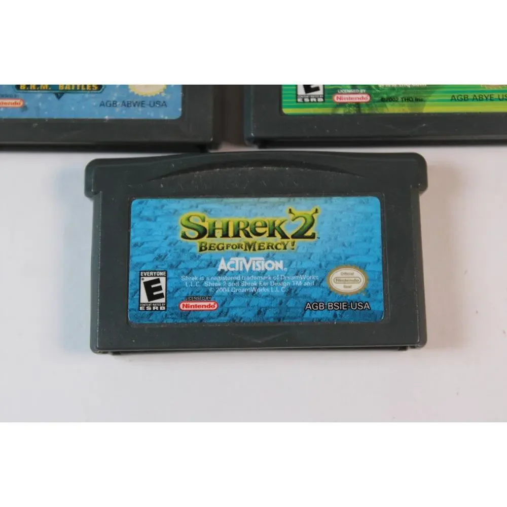 Nintendo Game Boy Advance Lot of 3: Shrek 2 Martians + Britney Game carts Only